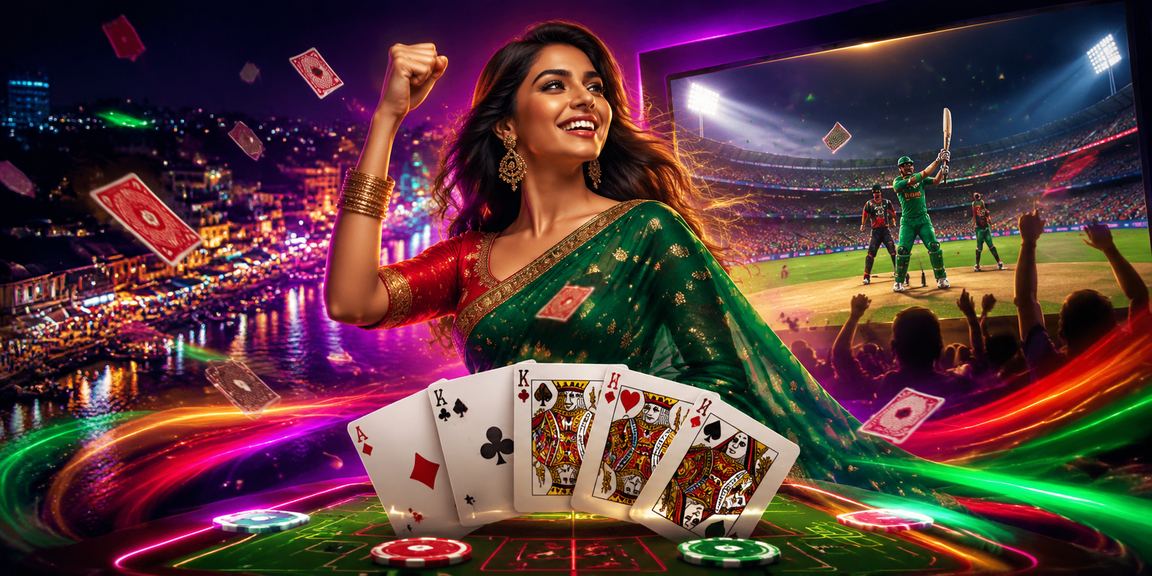 খুলনায় ক্রিকেট বেটিং — বাংলাদেশের লাল-সবুজ পতাকার সামনে উত্সাহী দর্শক
